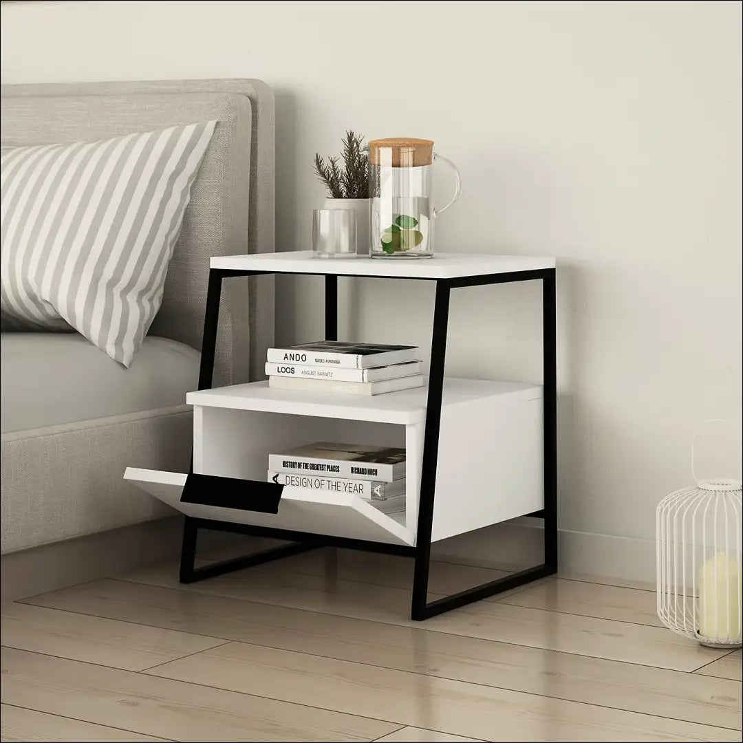 Naktinis staliukas GI612 - €78 Save 50% 50-100, __label:Pristatymas 1-2 d.d., color-balta, color-juoda, material-mdf