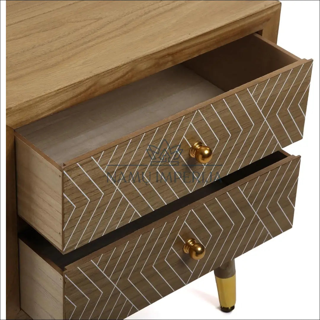 Naktinis staliukas GI613 - €75 Save 50% 50-100, __label:Pristatymas 1-2 d.d., color-auksine, color-ruda, material-mdf