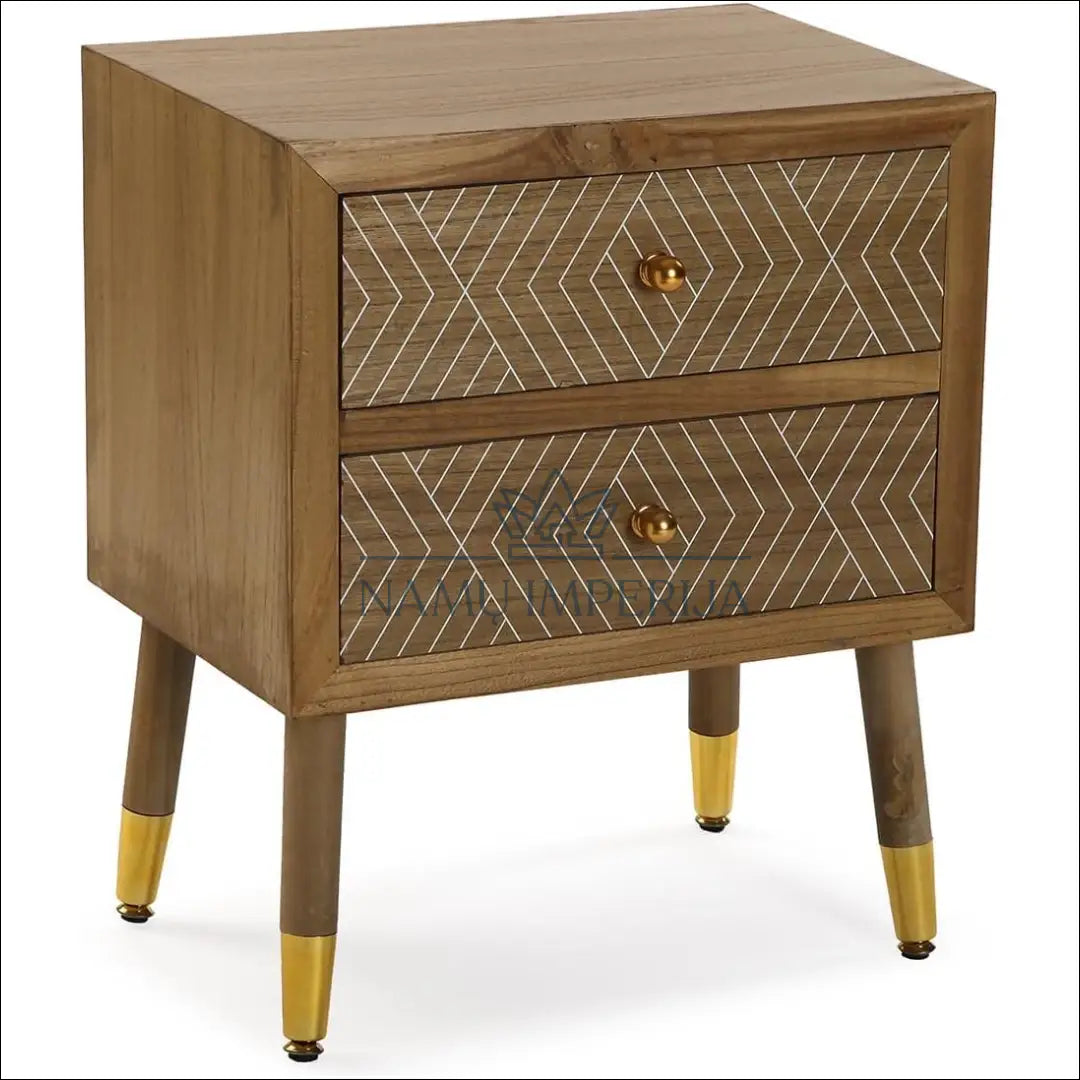 Naktinis staliukas GI613 - €75 Save 50% 50-100, __label:Pristatymas 1-2 d.d., color-auksine, color-ruda, material-mdf