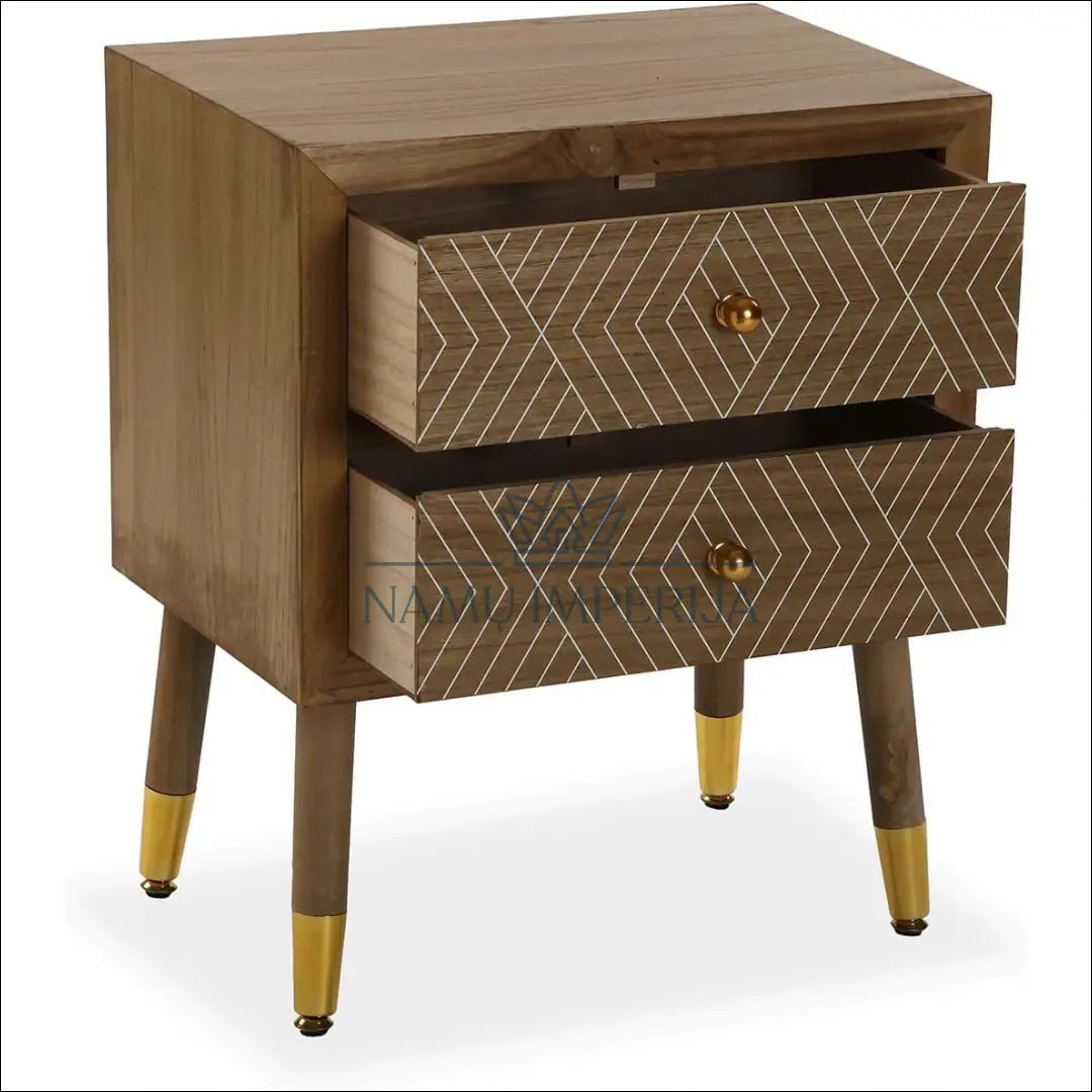 Naktinis staliukas GI613 - €75 Save 50% 50-100, __label:Pristatymas 1-2 d.d., color-auksine, color-ruda, material-mdf