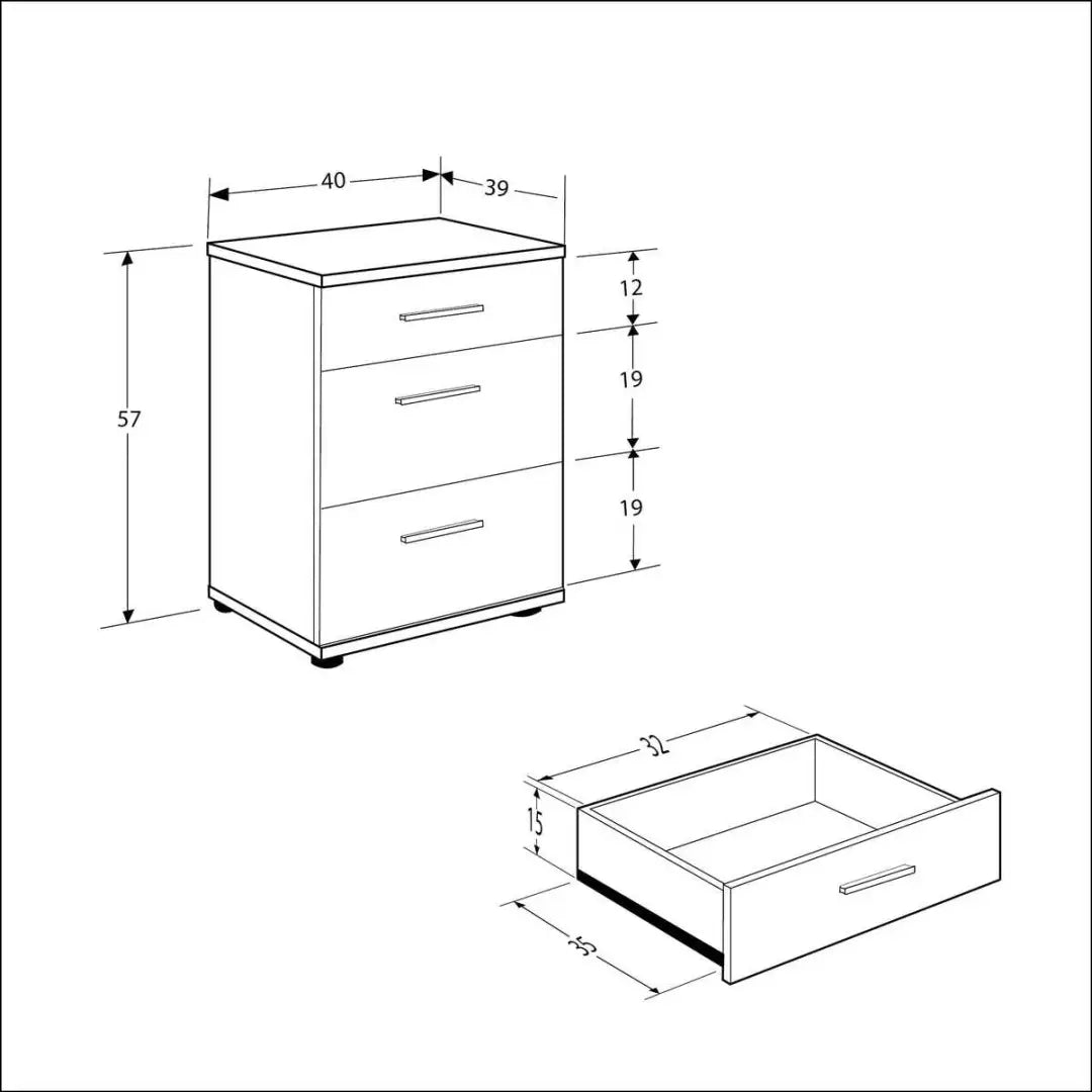 Naktinis staliukas GI615 - €60 Save 50% 50-100, __label:Pristatymas 1-2 d.d., color-balta, material-mediena, miegamojo