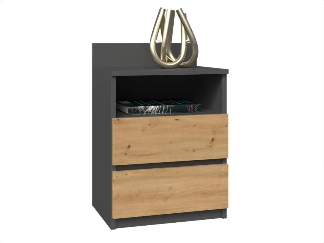 Naktinis staliukas GI620 - €20 Save 60% __label:Pristatymas 1-2 d.d., color-pilka, color-ruda, material-mediena,