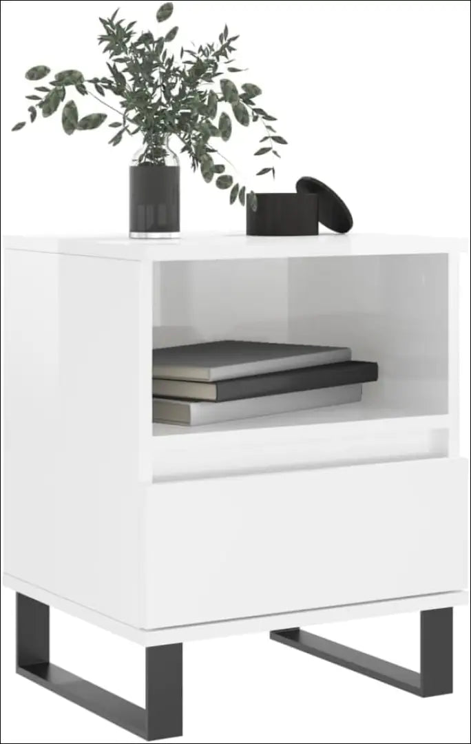 Naktinis staliukas GI637 - €30 Save 50% 25-50, __label:Pristatymas 1-2 d.d., color-balta, color-juoda, material-mediena