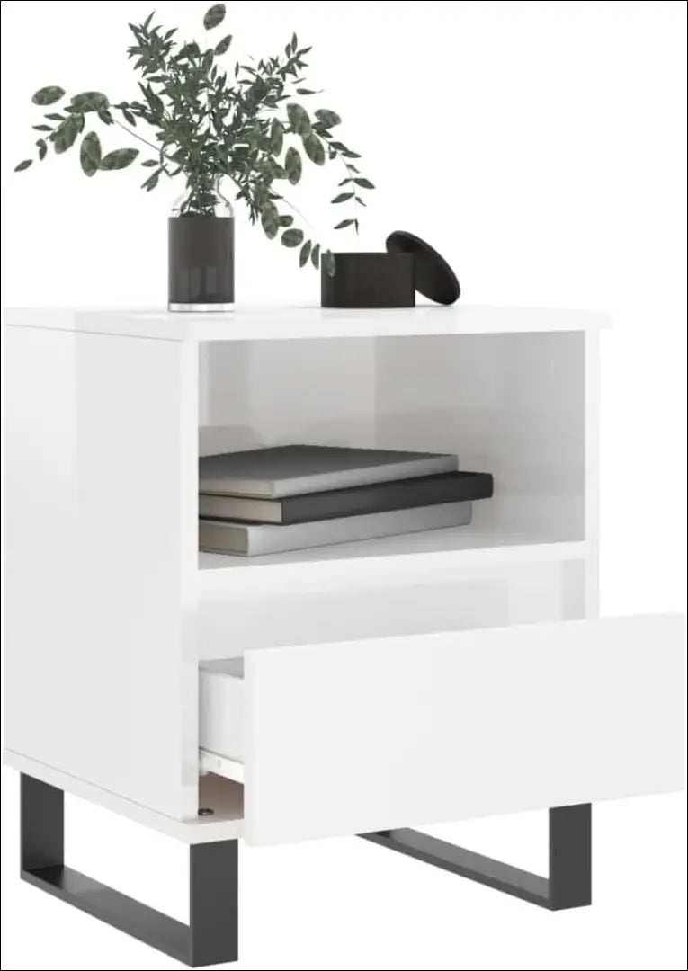 Naktinis staliukas GI637 - €30 Save 50% 25-50, __label:Pristatymas 1-2 d.d., color-balta, color-juoda, material-mediena