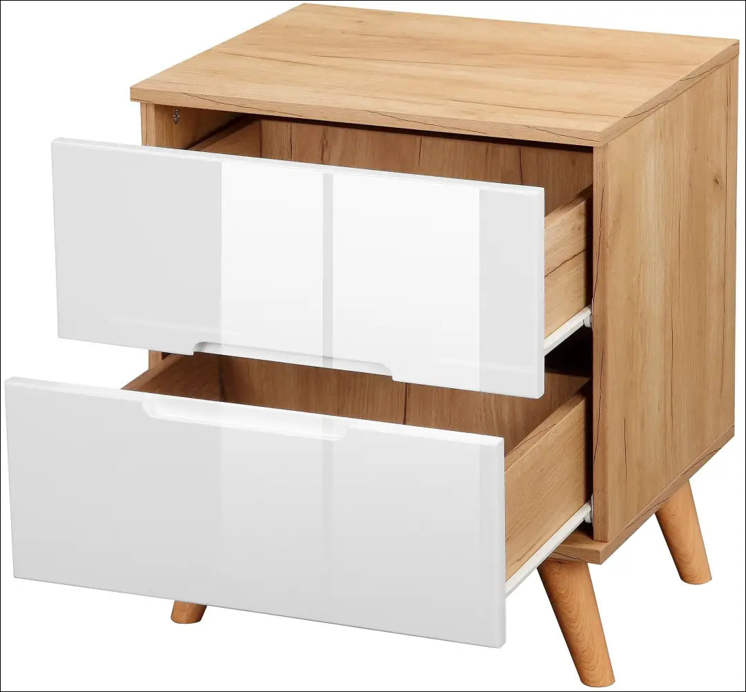 Naktinis staliukas GI654 - €45 Save 50% 25-50, __label:Pristatymas 1-2 d.d., color-balta, color-ruda, material-mdf €25