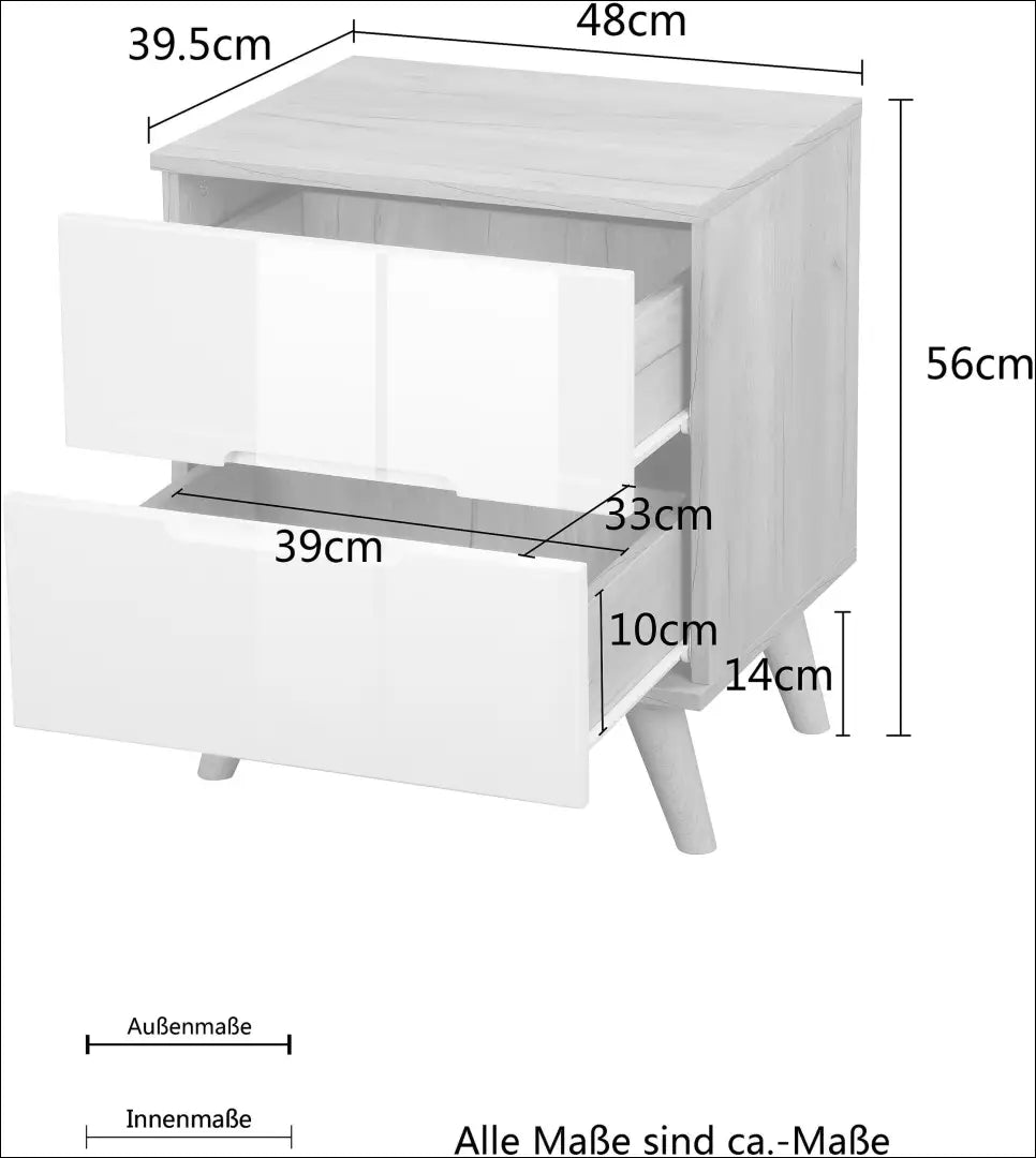 Naktinis staliukas GI654 - €45 Save 50% 25-50, __label:Pristatymas 1-2 d.d., color-balta, color-ruda, material-mdf €25