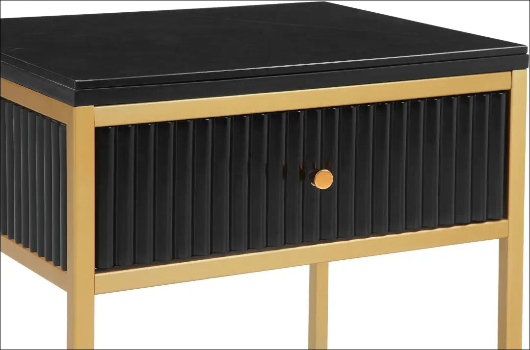 Naktinis staliukas GI655 - €84 Save 50% 50-100, __label:Pristatymas 1-2 d.d., color-auksine, color-juoda,