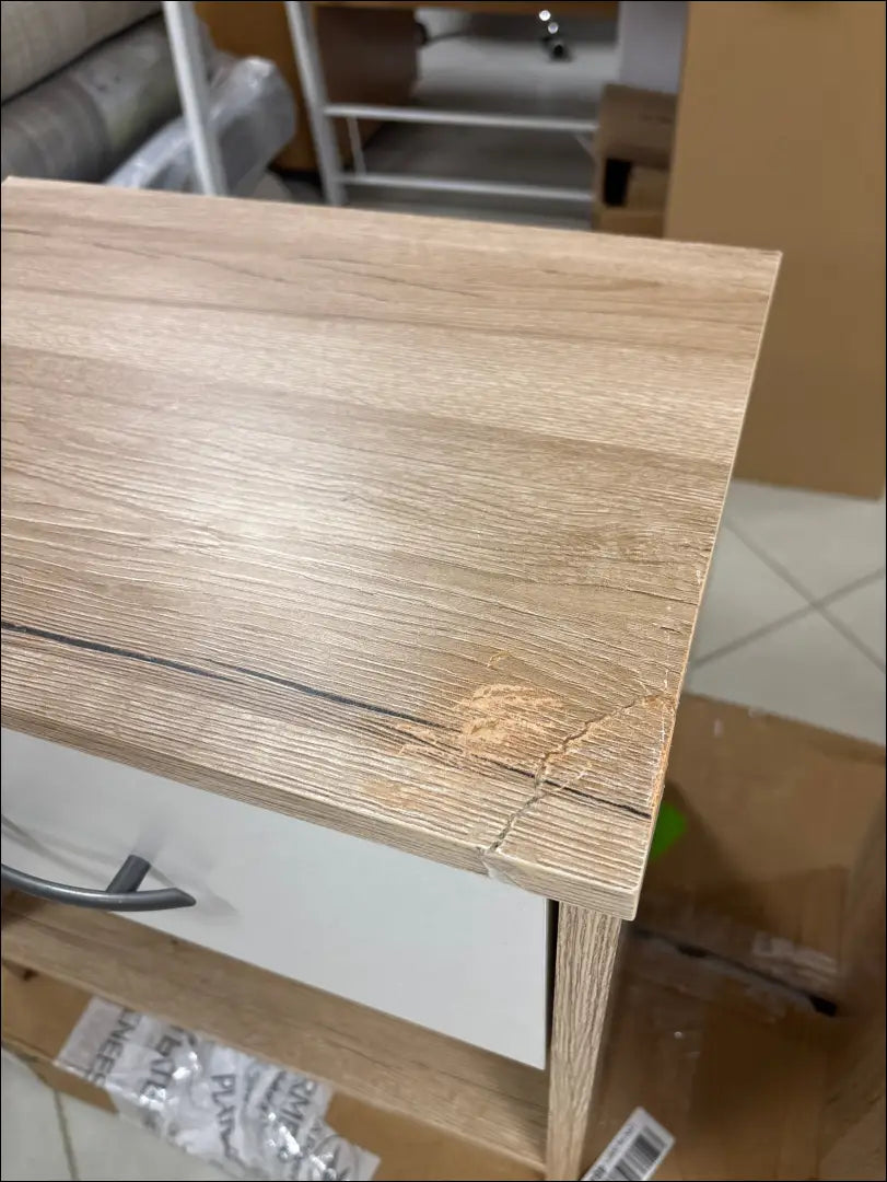 Naktinis staliukas GI684 - €10 Save 75% __label:Pristatymas 1-2 d.d., color-balta, color-ruda, material-mediena,