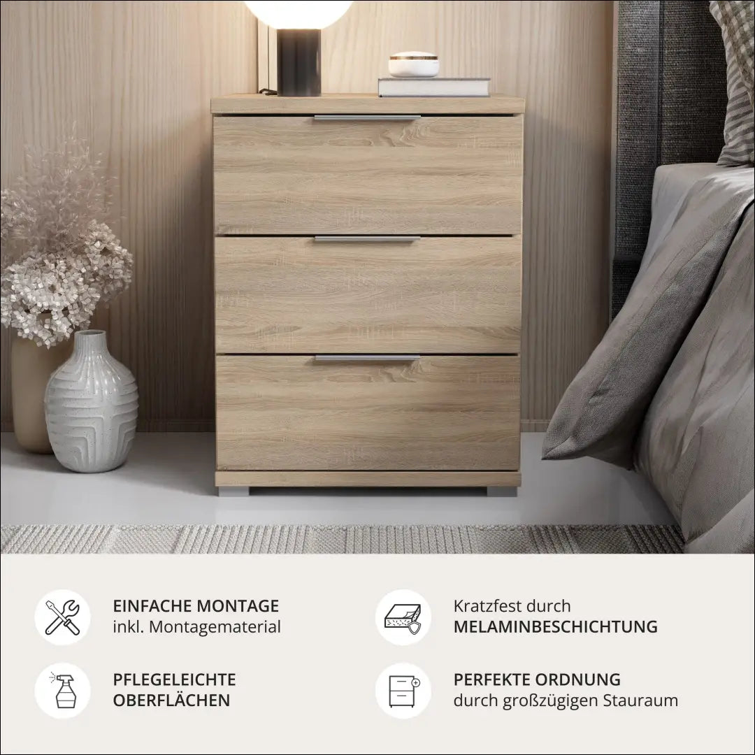 Naktinis staliukas GI826 - €59 Save 50% 50-100, __label:Pristatymas 1-2 d.d., color-ruda, material-mediena, miegamojo