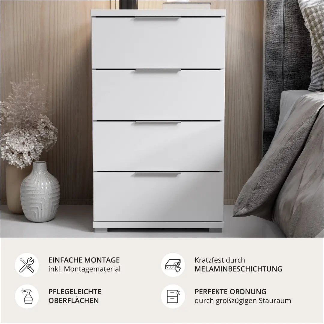 Naktinis staliukas GI829 - €44 Save 55% 25-50, __label:Pristatymas 1-2 d.d., color-balta, material-mediena, pazeistas