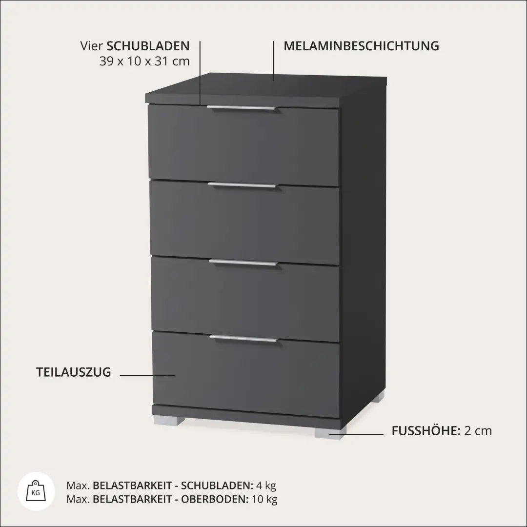 Naktinis staliukas GI832 - €49 Save 50% 25-50, __label:Pristatymas 1-2 d.d., color-pilka, material-mediena, miegamojo