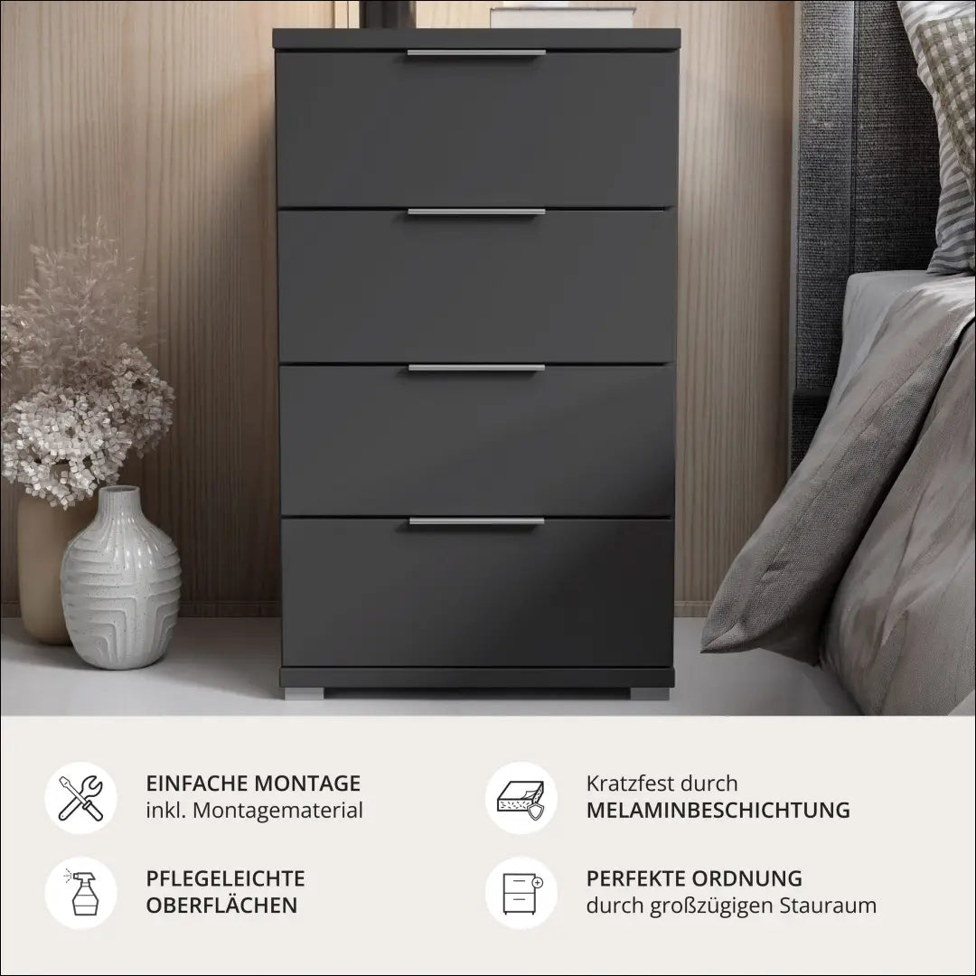 Naktinis staliukas GI832 - €49 Save 50% 25-50, __label:Pristatymas 1-2 d.d., color-pilka, material-mediena, miegamojo