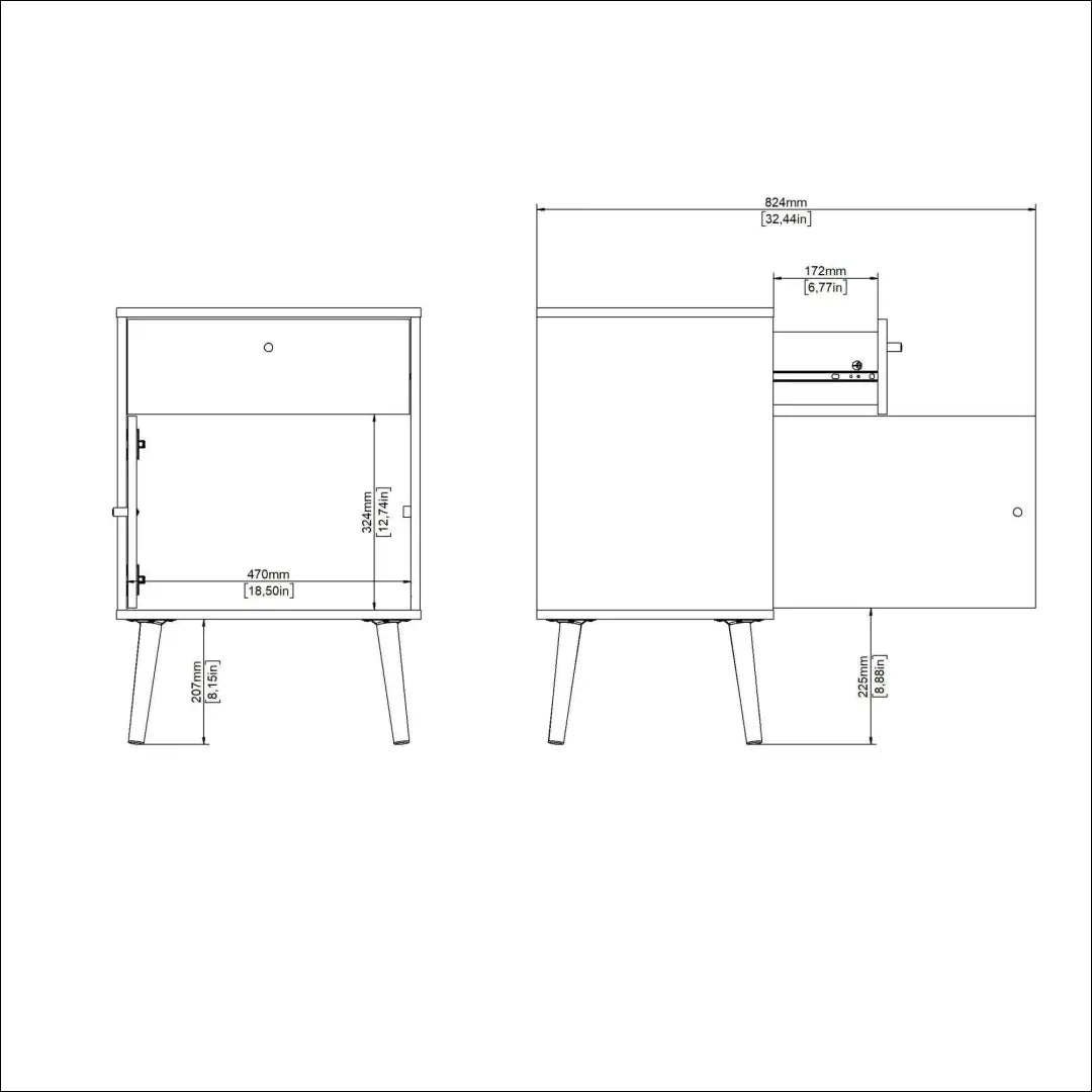 Naktinis staliukas GI942 - €68 Save 50% 50-100, __label:Pristatymas 1-2 d.d., color-balta, material-mediena, miegamojo