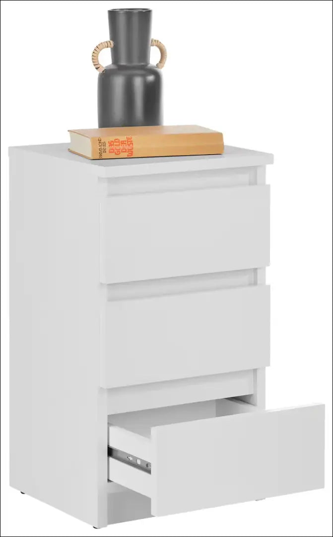 Naktinis staliukas GI986 - €20 Save 65% __label:Pristatymas 1-2 d.d., color-balta, material-mediena, pazeistas,