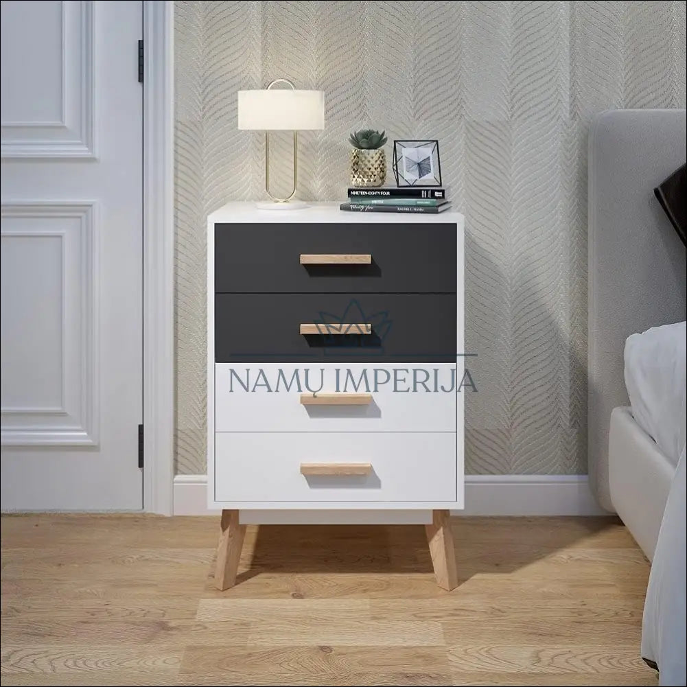 Naktinis staliukas/komoda GI608 - €47 Save 50% 25-50, __label:Pristatymas 1-2 d.d., color-balta, color-pilka, komodos