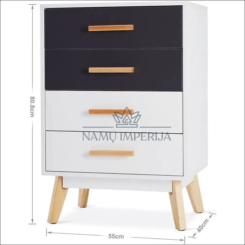 Naktinis staliukas/komoda GI608 - €47 Save 50% 25-50, __label:Pristatymas 1-2 d.d., color-balta, color-pilka, komodos