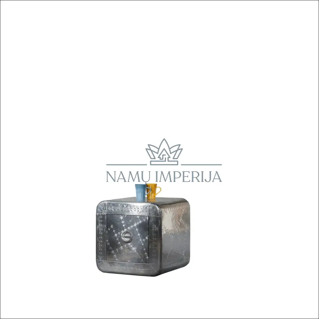 Naktinis staliukas ’Seifas’ GI597 - €149 Save 50% 100-200, __label:Pristatymas 1-2 d.d., color-sidabrine,