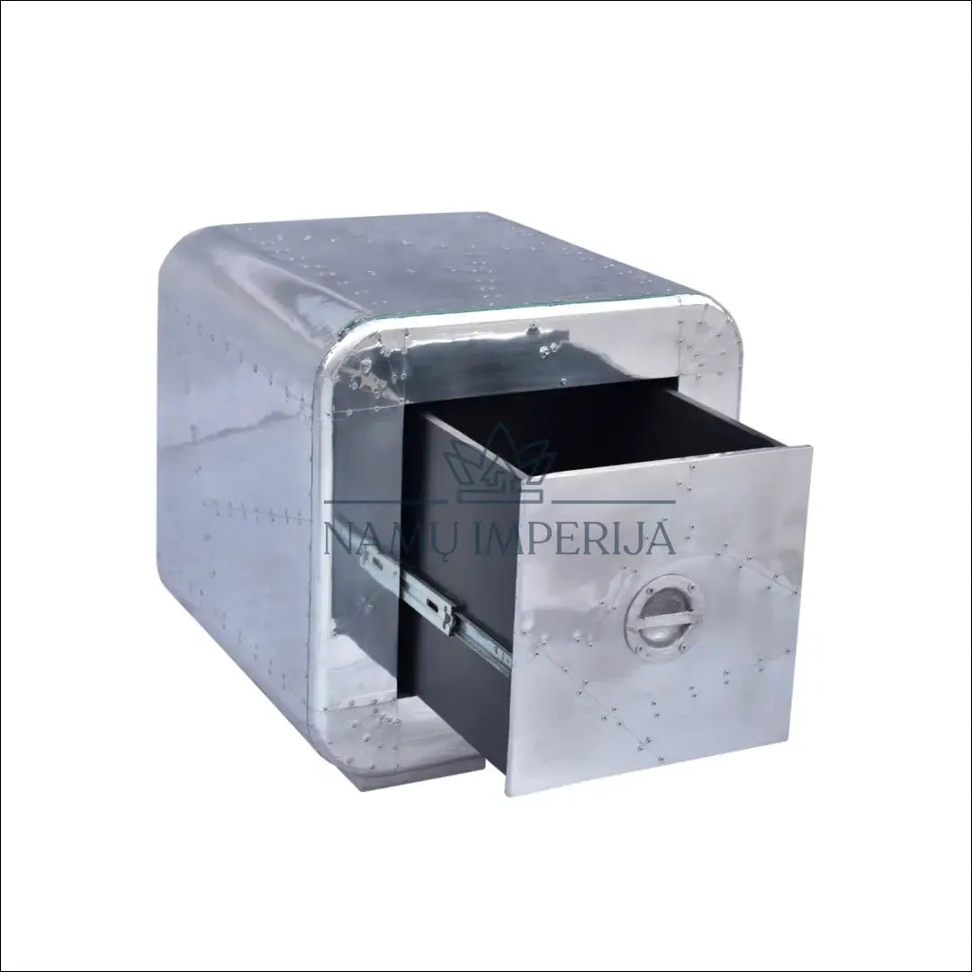 Naktinis staliukas ’Seifas’ GI597 - €149 Save 50% 100-200, __label:Pristatymas 1-2 d.d., color-sidabrine,