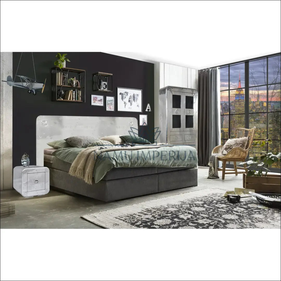 Naktinis staliukas ’Seifas’ GI597 - €149 Save 50% 100-200, __label:Pristatymas 1-2 d.d., color-sidabrine,