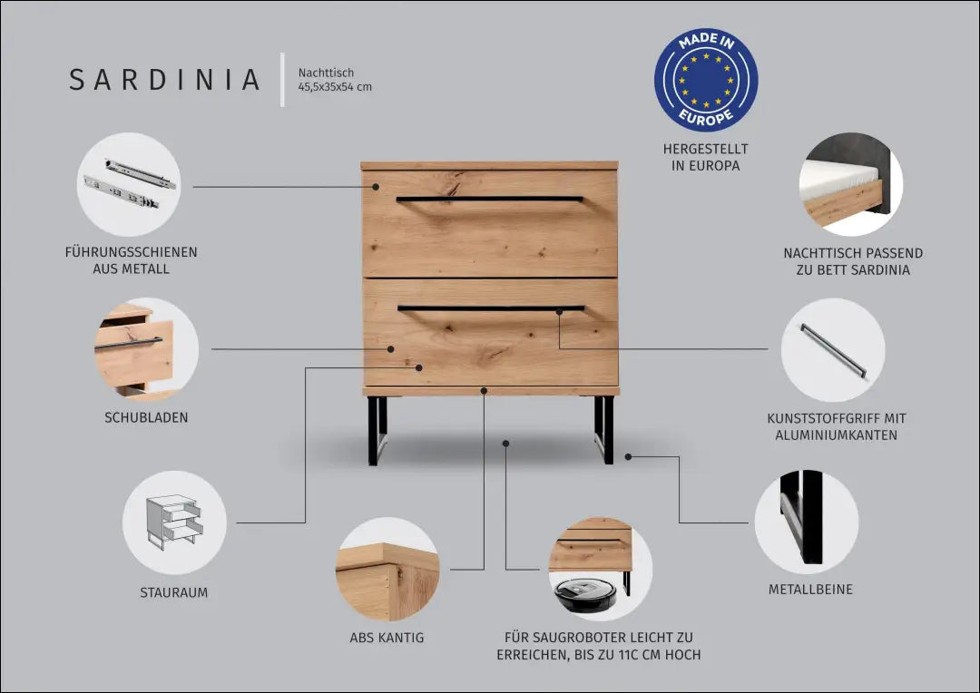 Naktinių staliukų komplektas (2vnt) GI929 - €144 Save 55% 100-200, __label:Pristatymas 1-2 d.d., color-juoda,