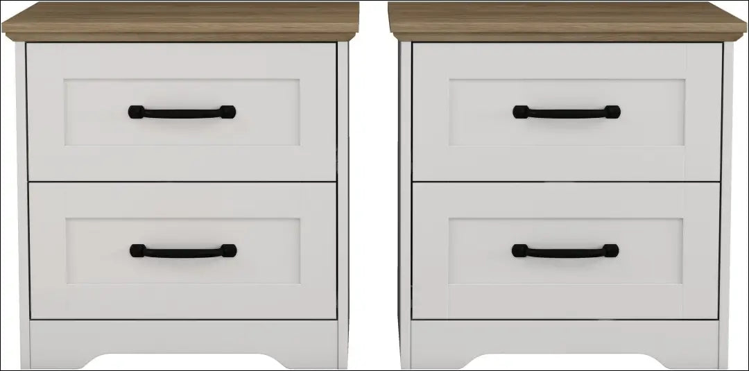 Naktinių staliukų komplektas (2vnt) GI998 - €99 Save 50% 50-100, __label:Pristatymas 1-2 d.d., color-balta, color-ruda,