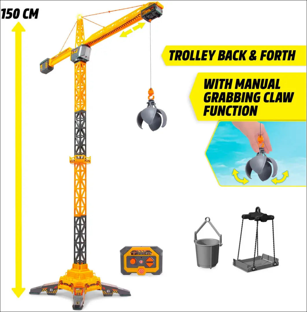 Nuotoliniu būdu valdomas žaislinis kranas „Dickie Toys“ DI12489 - €33 Save 50% 25-50, __label:Pristatymas 1-2 d.d.,
