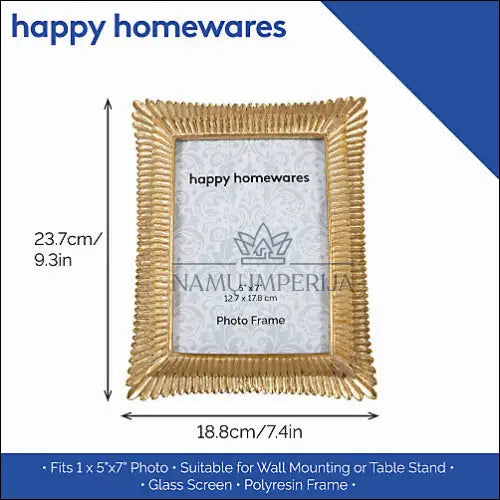 Nuotraukų rėmelis DI8678 - €12 Save 50% __label:Pristatymas 1-2 d.d., color-auksine, interjeras, nuotrauku-remeliai,