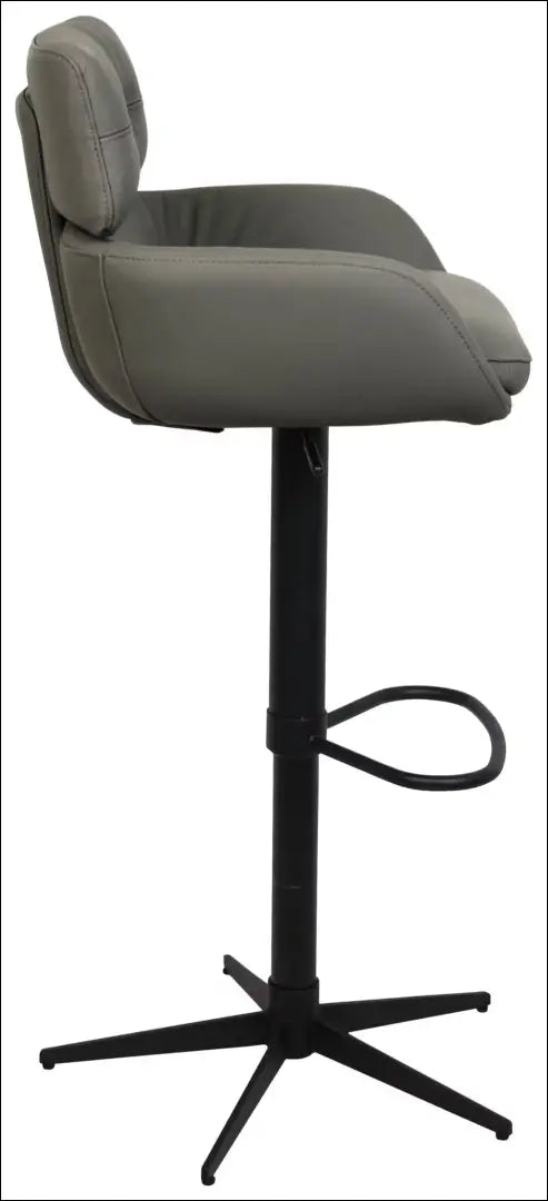 Odinė baro kėdė VI1294 - €180 Save 50% 100-200, __label:Pristatymas 1-2 d.d., baro-kedes, color-pilka, material-oda