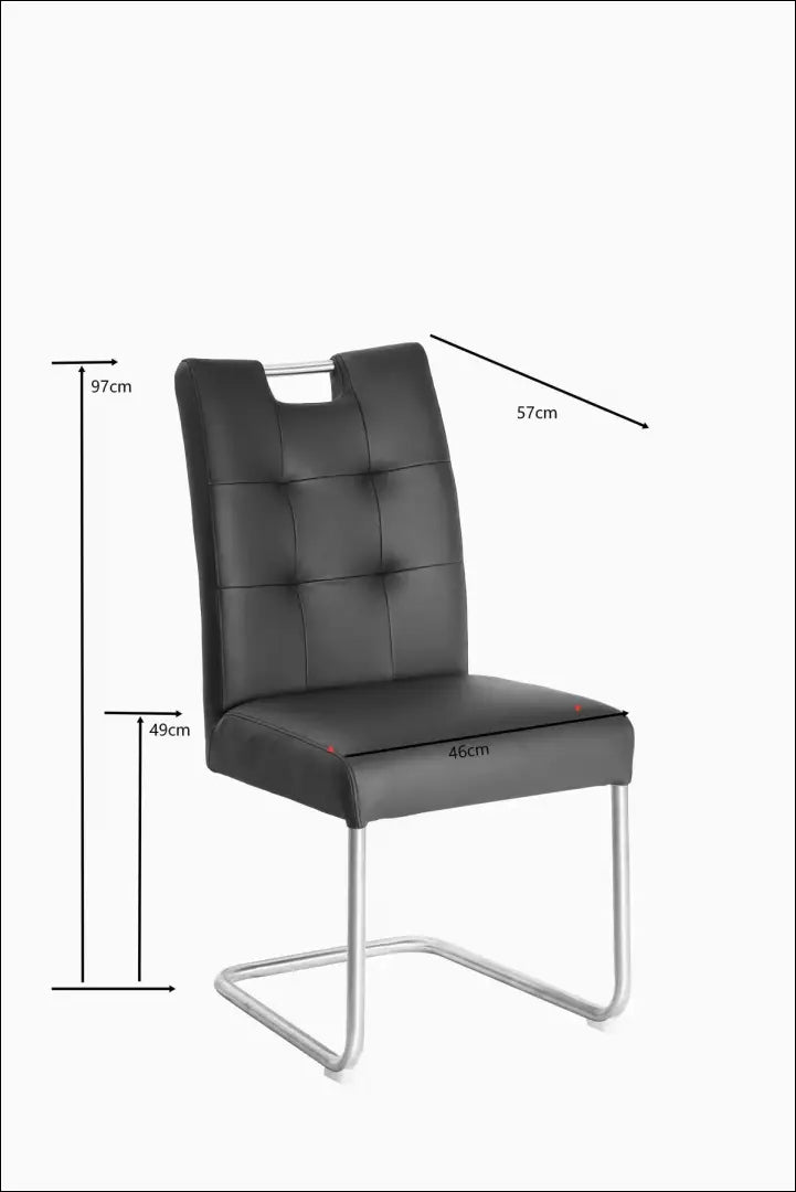 Odinė kėdė VI1612 - €107 Save 50% 100-200, __label:Pristatymas 1-2 d.d., color-juoda, kedes-valgomojo, material-oda