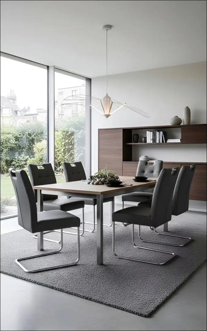 Odinė kėdė VI1612 - €107 Save 50% 100-200, __label:Pristatymas 1-2 d.d., color-juoda, kedes-valgomojo, material-oda
