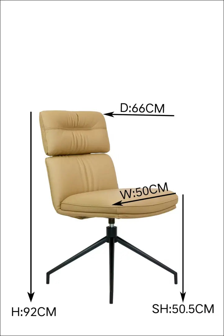 Odinė pasukama kėdė VI1263 - €180 Save 50% 100-200, __label:Pristatymas 1-2 d.d., color-ruda, color-smelio,