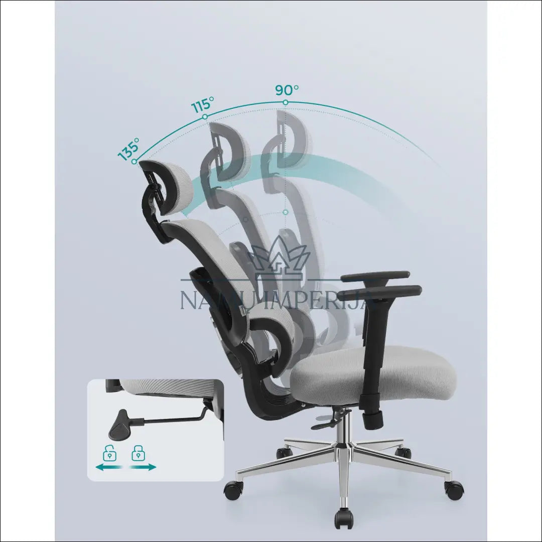 Ofiso kėdė SM741 - €183 Save 40% 100-200, __label:Pristatymas 5-14 d.d., biuro-baldai, biuro-kedes, notouch30 Pilka