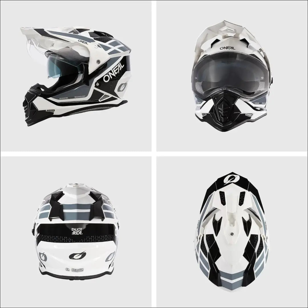 “O’NEAL” motociklo šalmas SP322 - €90 Save 50% 50-100, __label:Pristatymas 1-2 d.d., color-balta, color-juoda,