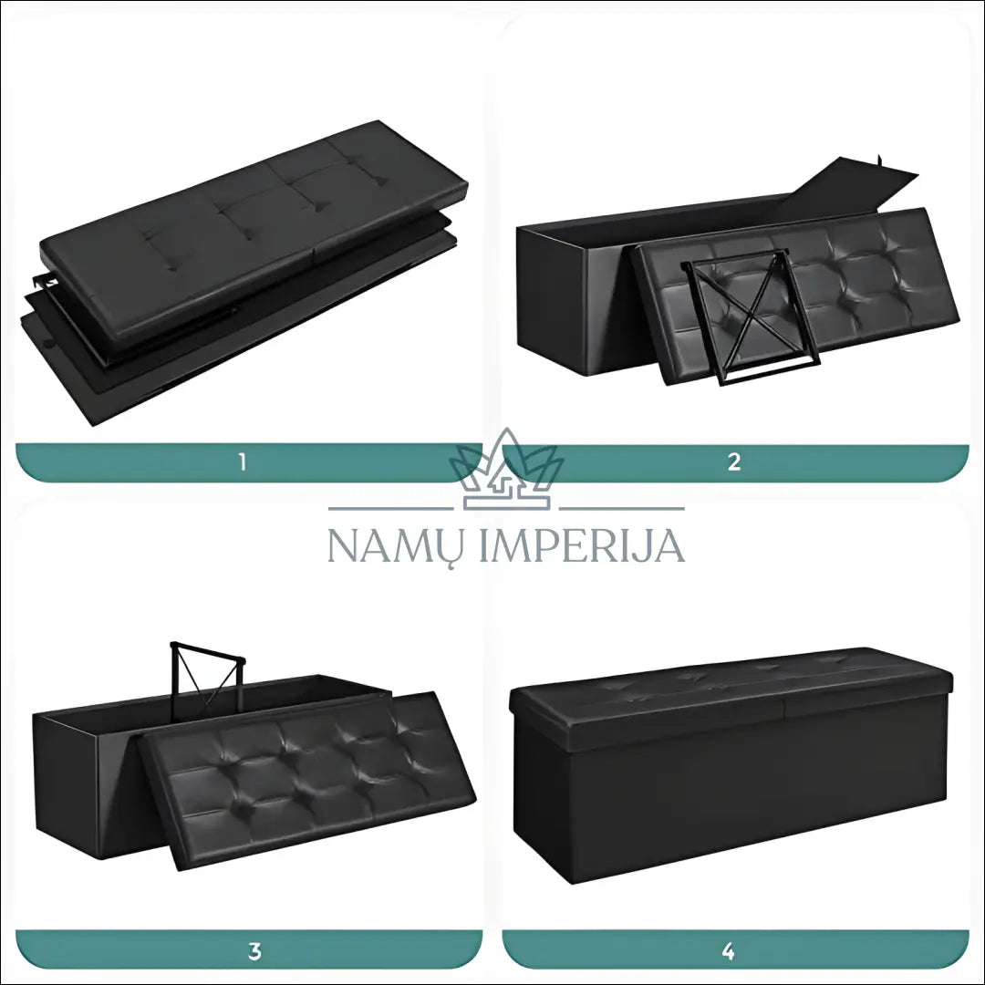 Otomanas SM1164 - €102 Save 30% 100-200, __label:Pristatymas 5-14 d.d., miegamojo, notouch30, otomanas 110x38x38cm