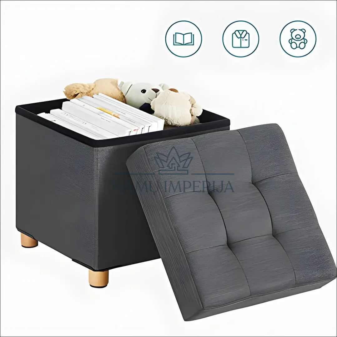 Otomanas SM1172 €58 Save 40% 50 100, __label:Pristatymas 5 14 d.d., notouch30, otomanas, song 38x38x40cm / Pilka / MDF