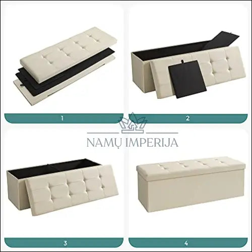 Otomanas SM1177 - €87 Save 30% 50-100, __label:Pristatymas 5-14 d.d., notouch30, otomanas, song 110x38x38cm / Smėlio