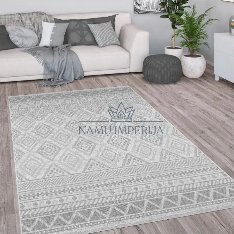 Kilimas NI5916 - €87 100-200, 50-100, color-pilka, kilimai, newdiva2 Kilimai Outdoor Rug Garden Diamonds Boho Pattern