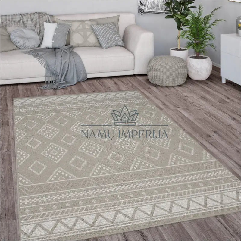 Kilimas NI5915 - €87 100-200, 50-100, color-Sand, kilimai, newdiva2 Kilimai Outdoor Rug Garden Diamonds Boho Pattern