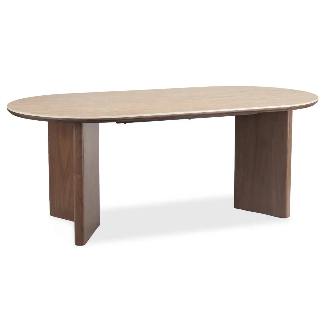 Ovalus stalas 200 cm travertinas/riešutmedis TE2556 - €481.60 Save 15% __label:Pristatymas 5-14 d.d., Newelite Naujausi