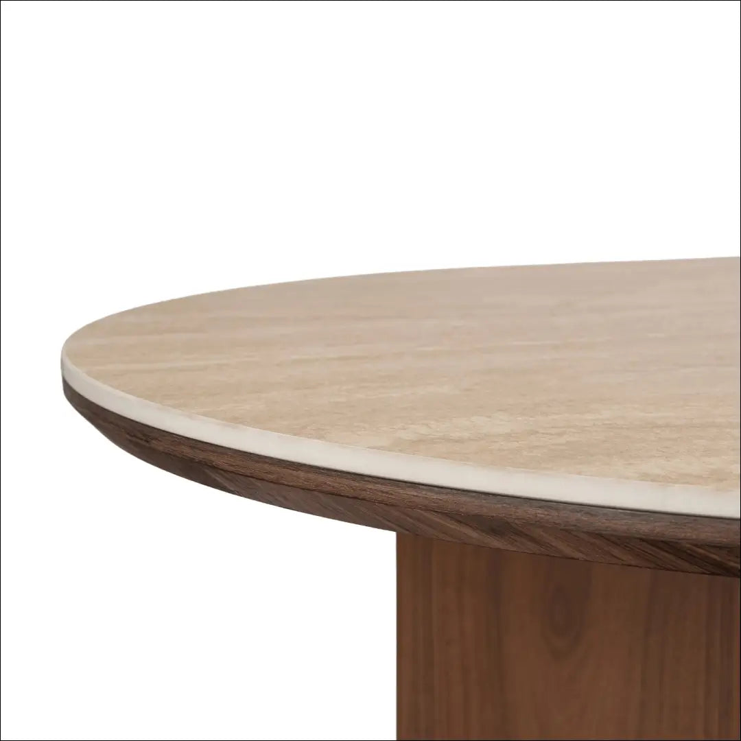Ovalus stalas 200 cm travertinas/riešutmedis TE2556 - €481.60 Save 15% __label:Pristatymas 5-14 d.d., Newelite Naujausi