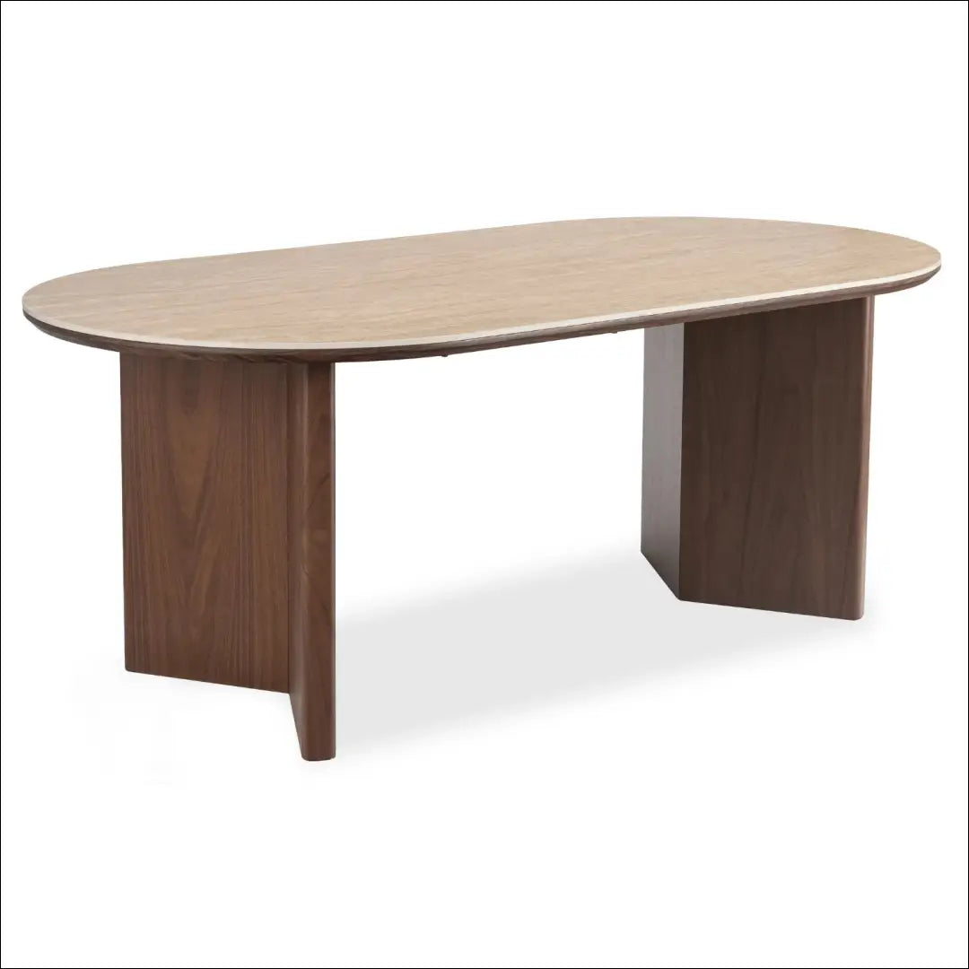 Ovalus stalas 200 cm travertinas/riešutmedis TE2556 - €481.60 Save 15% __label:Pristatymas 5-14 d.d., Newelite Naujausi