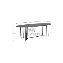 Įkelti vaizdą į galerijos rodinį, Ovalus valgomojo stalas VI388 - color-juoda, material-mdf,
