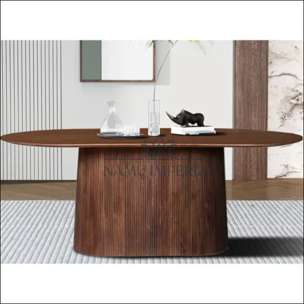 Ovalus valgomojo stalas VI936 - €705 Save 50% __label:Pristatymas 1-2 d.d., color-ruda, material-medzio-masyvas,