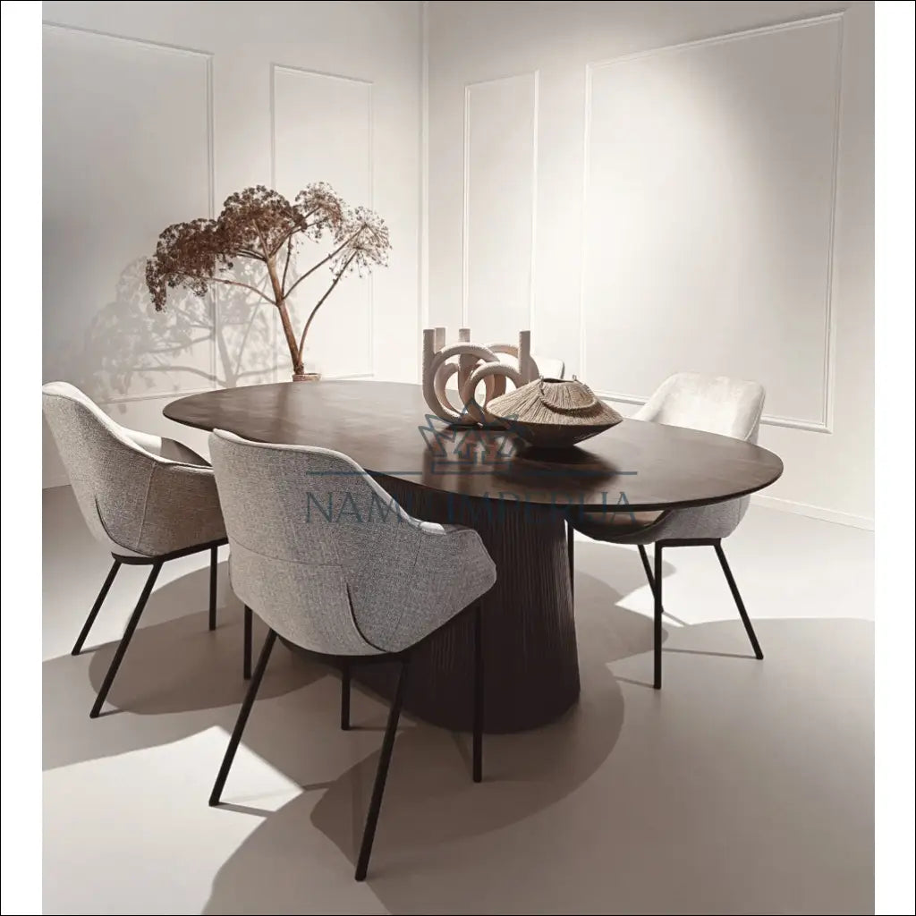 Ovalus valgomojo stalas VI937 - €840 Save 50% __label:Pristatymas 1-2 d.d., color-ruda, material-medzio-masyvas,