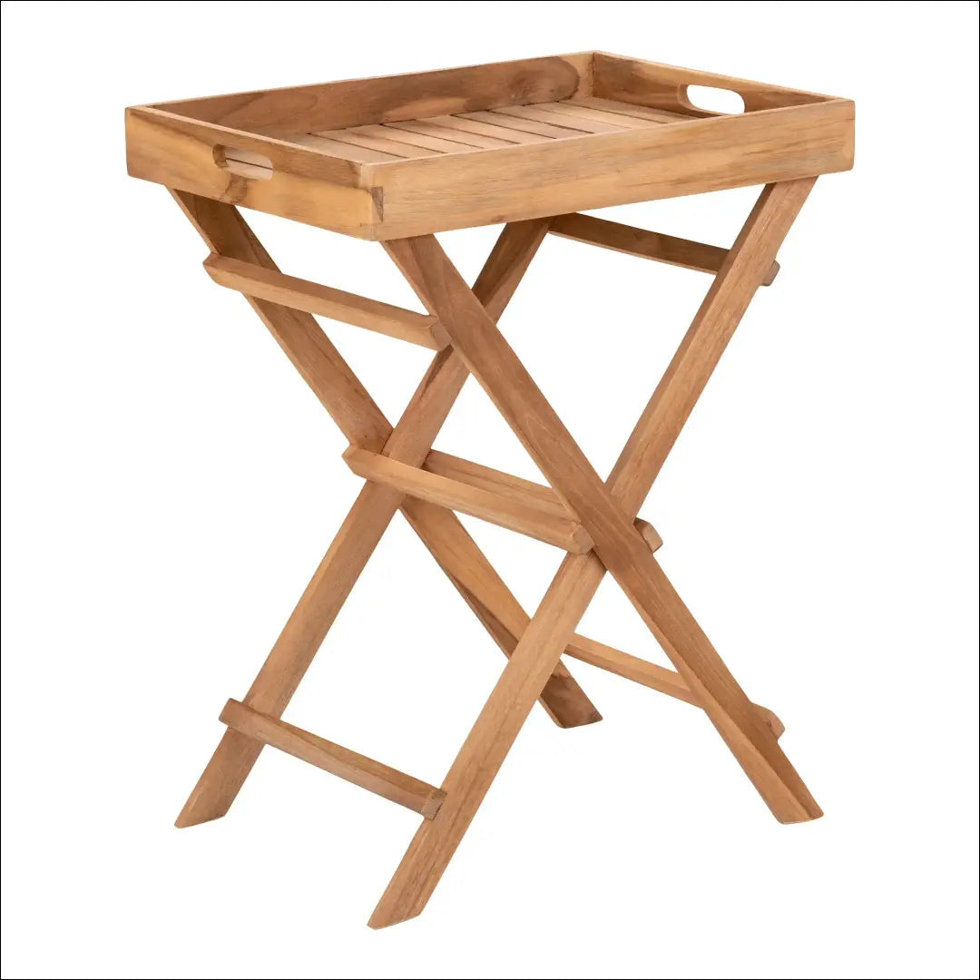 Padėklo staliukas tikmedžio natūralus 29x39x49,5 cm RD1082 - €53 Save 15% nordic, Side tables, Teak, under-25, uzsakomi