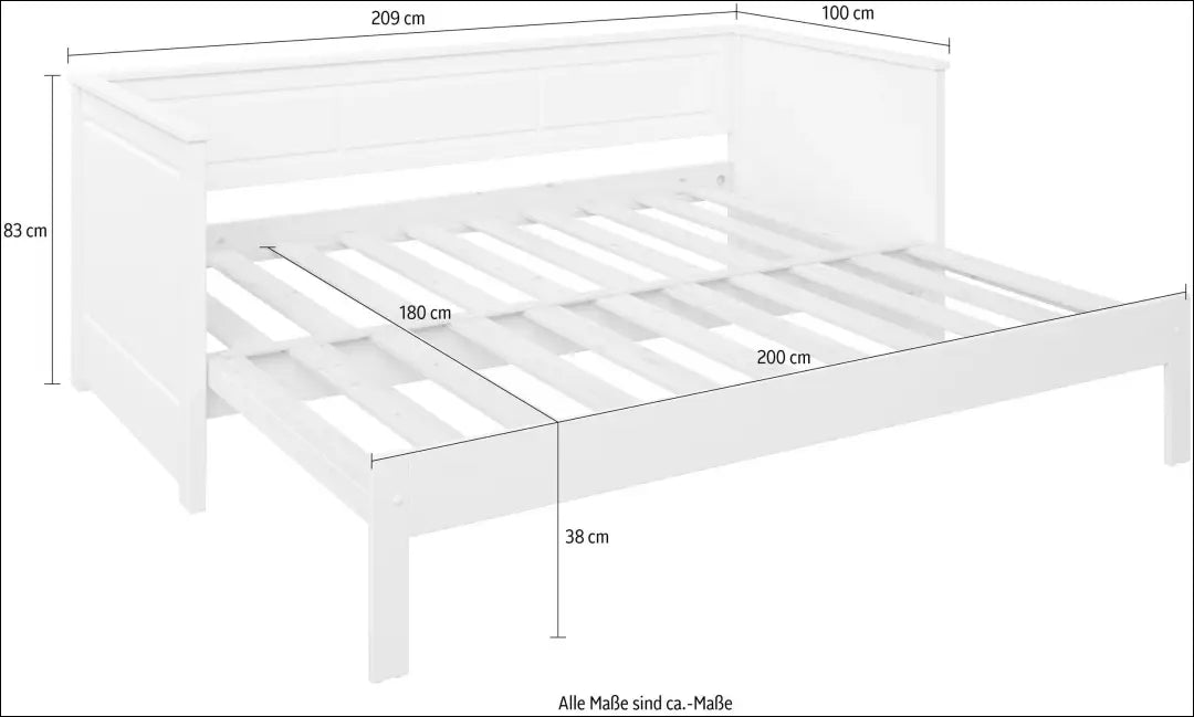 Padidinama lova GI687 - €165 Save 50% 100-200, __label:Pristatymas 1-2 d.d., color-balta, lovos-miegamojo,