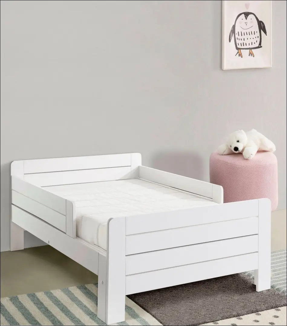 Padidinama vaikiška lova GI695 - €115 Save 50% 100-200, __label:Pristatymas 1-2 d.d., color-balta, lovos-miegamojo,