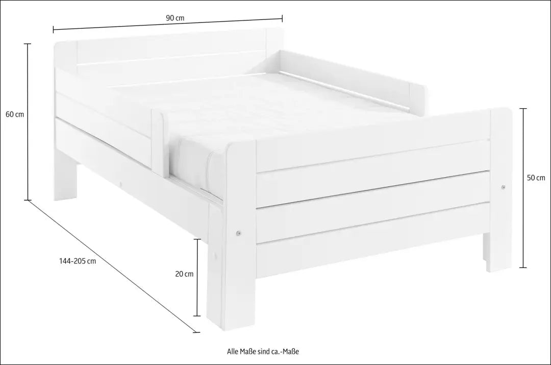 Padidinama vaikiška lova GI956 - €135 Save 50% 100-200, __label:Pristatymas 1-2 d.d., color-balta, lovos-miegamojo,