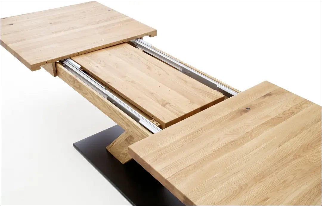 Padidinamas medinis valgomojo stalas VI1398 - €1,150 Save 50% __label:Pristatymas 1-2 d.d., color-juoda, color-ruda,