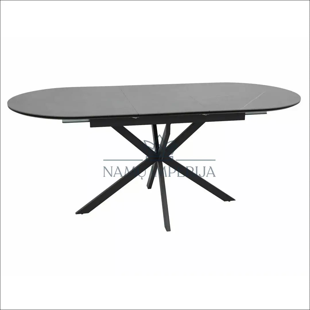 Padidinamas ovalus valgomojo stalas AL012 - €459 Save 20% __label:Pristatymas 5-14 d.d., color-juoda, color-pilka,